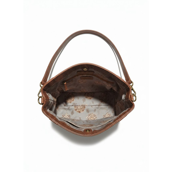 Hobo Brown Leather Shoulder Bag One Size - Picture 3 of 16